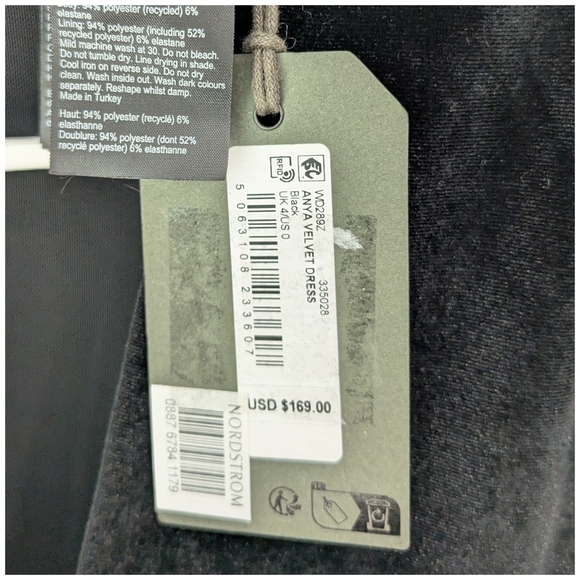 Allsaints Anya Velvet Dress - Picture 6 of 11